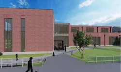 Rendering of plans for addition at Barnard Elementary School.