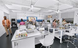 For Roger Williams University, a general-use classroom was transformed into a custom physics laboratory for food science coursework. The course had been taught only at the intro level, so early project interviews focused on how advanced levels of the course might be conducted. The resulting lab can grow with the program. For Roger Williams University, a general-use classroom was transformed into a custom physics laboratory for food science coursework. The course had been taught only at the intro level, so early project interviews focused on how advanced levels of the course might be conducted. The resulting lab can grow with the program.