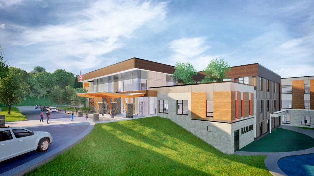 Rendering of elementary center that will replace 5 existing schools in the Bethel Park district.