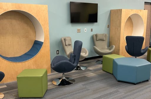 flexible seating at Mangrove Bay Middle