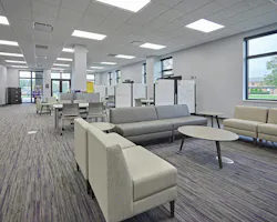 Flexible seating area for independent or group study on university campus