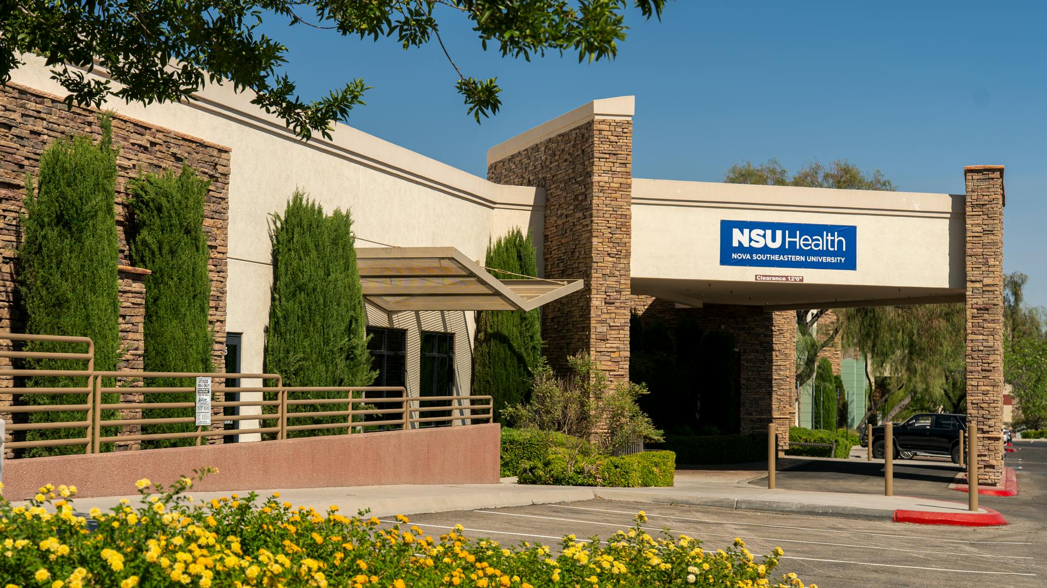 Exterior view of new NSU healthcare campus in Nevada.