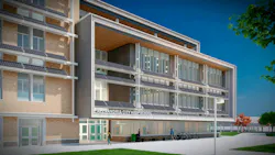 Rendering of main entrance to Alexandria City High School main campus