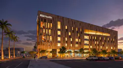 Rendering of the future ASU Health building at night