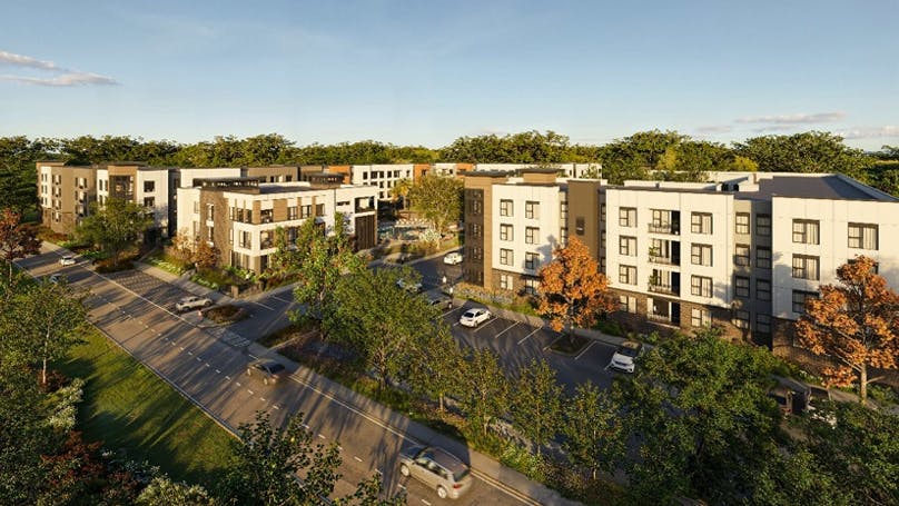 Rendering of proposed student housing at University of Central Florida.