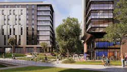 Rendering of newly designed student housing at the University of Florida.