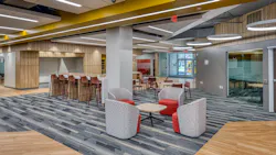 Seating areas in college library