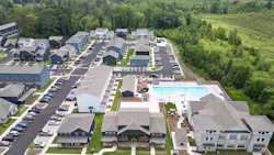 Aerial view of new student housing development in Columbia, South Carolina.