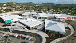 Aerial view of new K-8 school in U.S. Virgin Islands of St. Croix