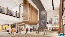 Rendering highlighting the planned $30 million expansion and renovations planned by Atlanta Technical College. Interior view.