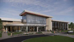 Rendering highlighting the planned $30 million expansion and renovations planned by Atlanta Technical College. Exterior view.