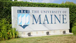 Sign for University of Maine entering campus.