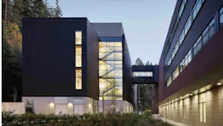 Exterior of the mass timber engineering and computer science building at Western Washington University.