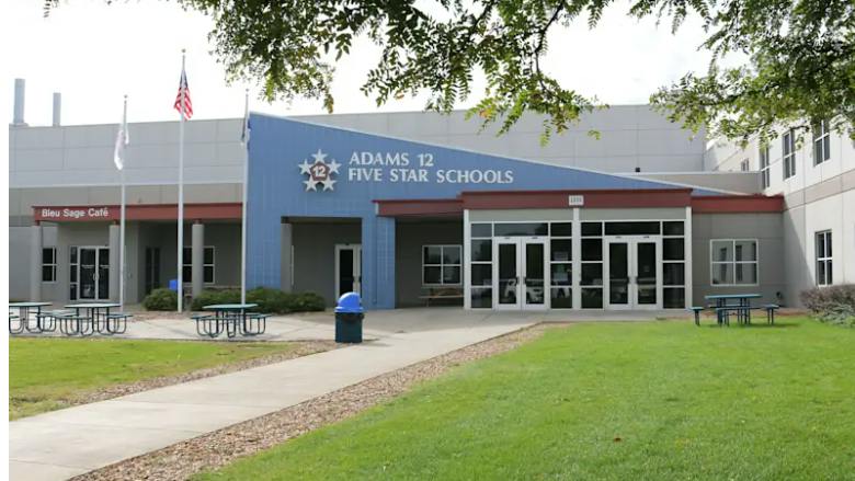 Exterior view of entrance to elementary school