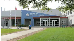 Exterior view of entrance to elementary school