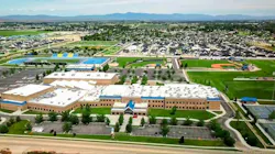 Ariel view of school building in Middleton School District in Idaho.